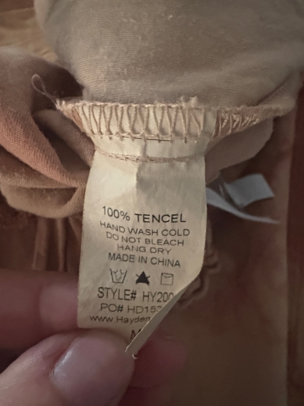 HAYDEN Los Angeles Tie-Dye Polazzo Pants in Tan/Rust Size Medium -- SO BOHO!!!! - Picture 8 of 8